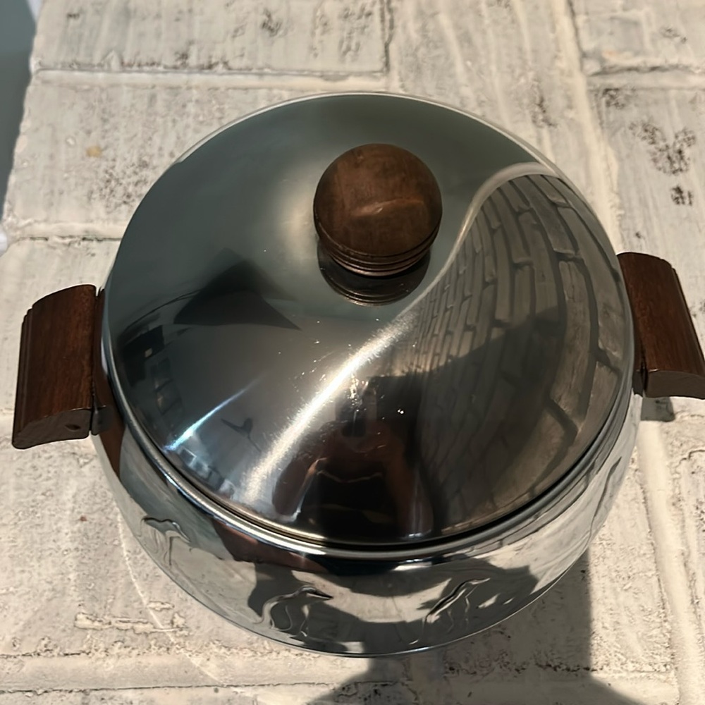 MidCentury Modern MCM Vintage West Bend Penguin Cold Server Ice Bucket Stainless